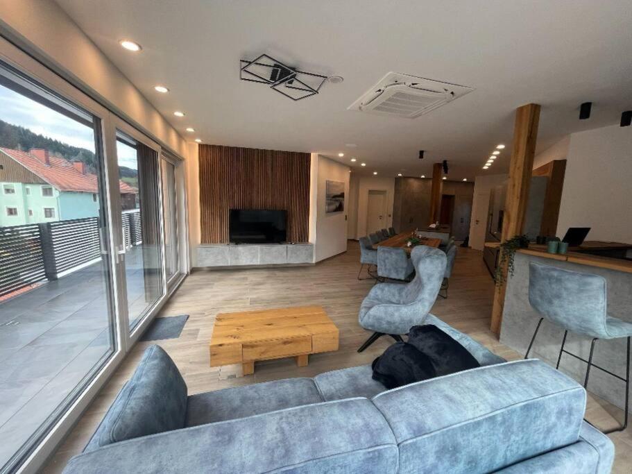 Posezení v ubytování Penthouse Lorenzerhof
