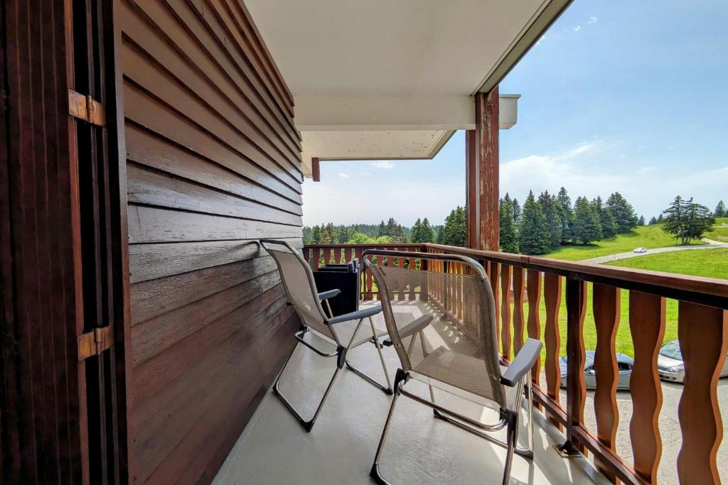 Balkón nebo terasa v ubytování Appartement 4 personnes au pied des pistes