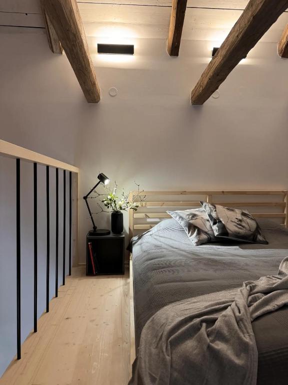 Postel nebo postele na pokoji v ubytování Semtěš 5