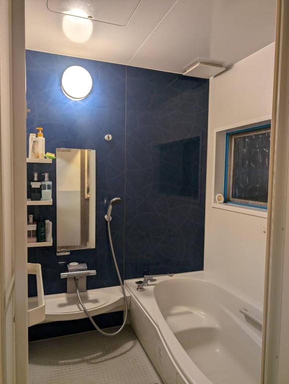 Koupelna v ubytování Hostel Blue Door ホステル ブルードア