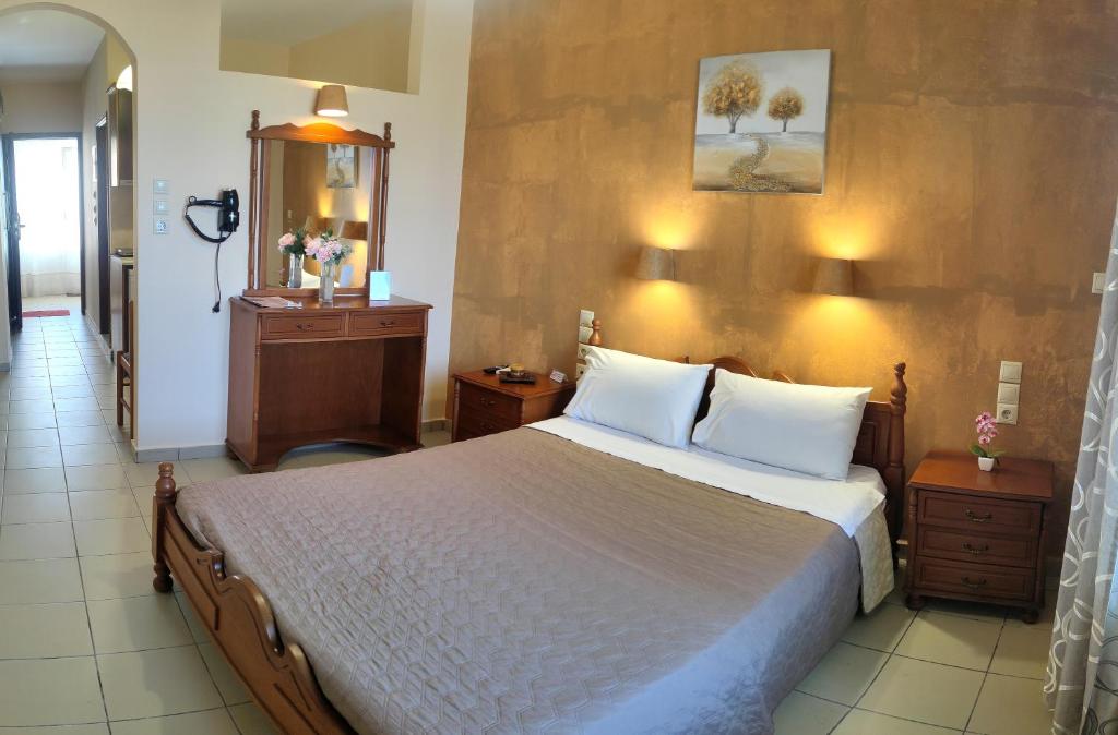 Postel nebo postele na pokoji v ubytování Borianoula Apartments