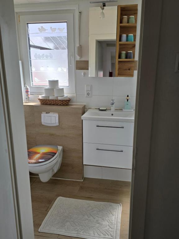 Koupelna v ubytování Ferienwohnung Claudia
