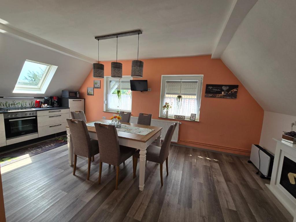 Kuchyň nebo kuchyňský kout v ubytování Ferienwohnung Claudia