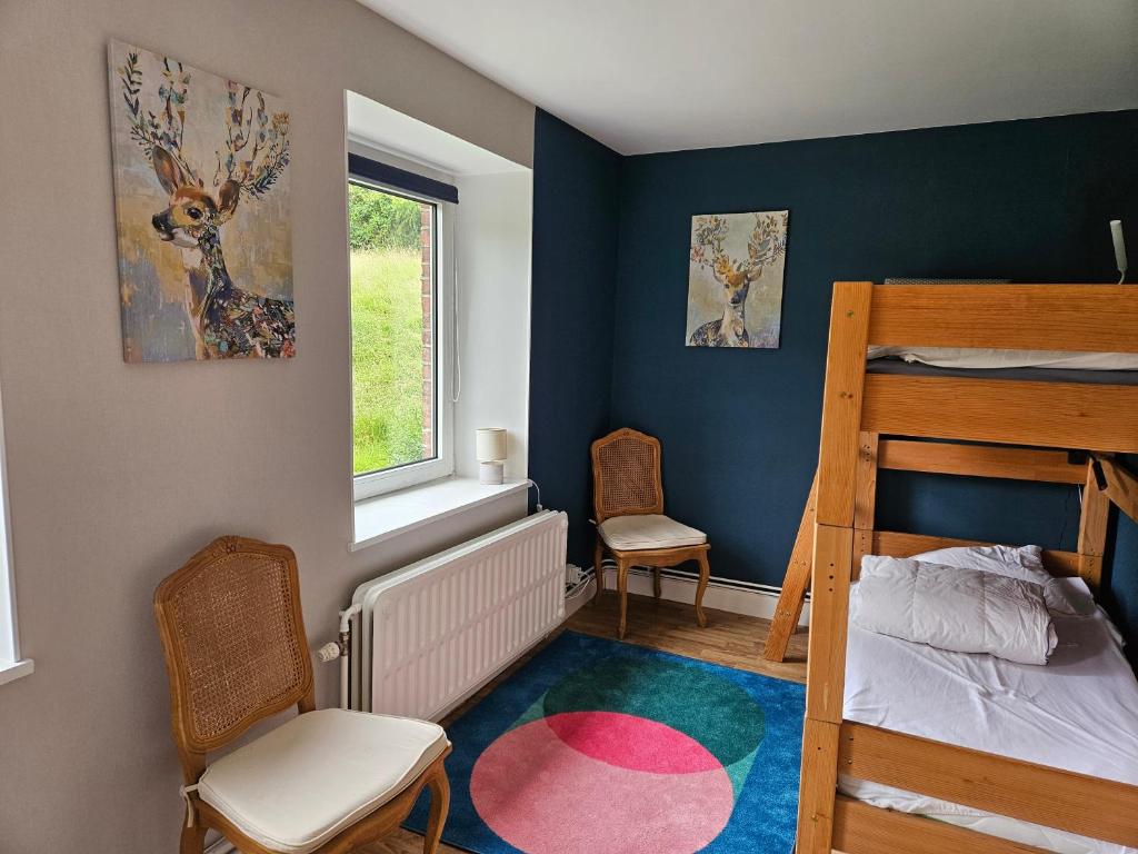 Postel nebo postele na pokoji v ubytování le Lombry