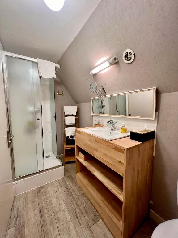 Postel nebo postele na pokoji v ubytování Chambres De St Michel