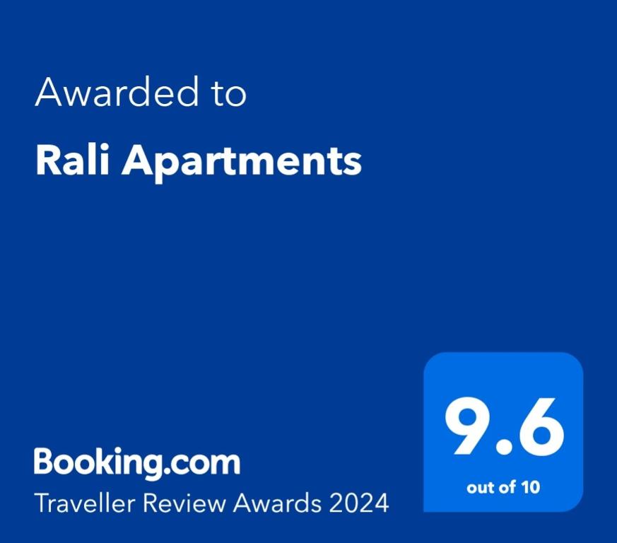 Certifikát, hodnocení, plakát nebo jiný dokument vystavený v ubytování Rali Apartments
