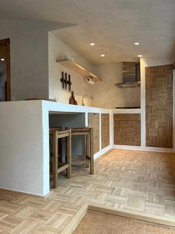Kuchyň nebo kuchyňský kout v ubytování Chalet Leon
