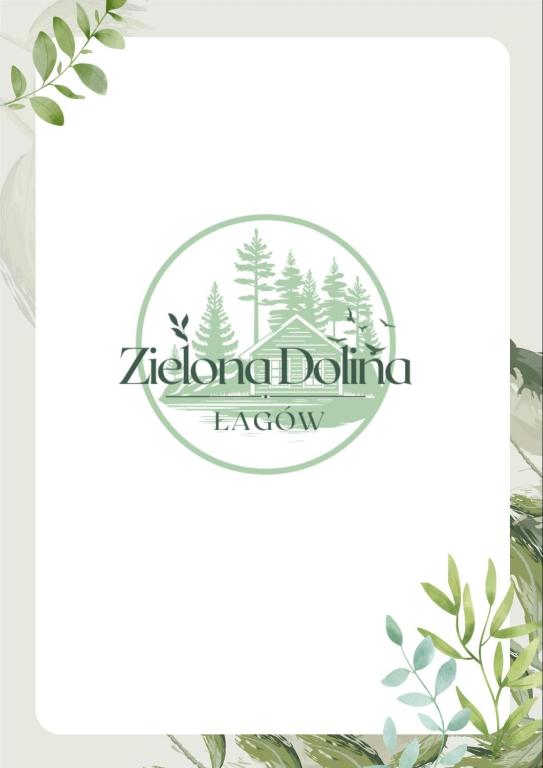 a forest logo with a house in the background at Zielona Dolina in Łagów