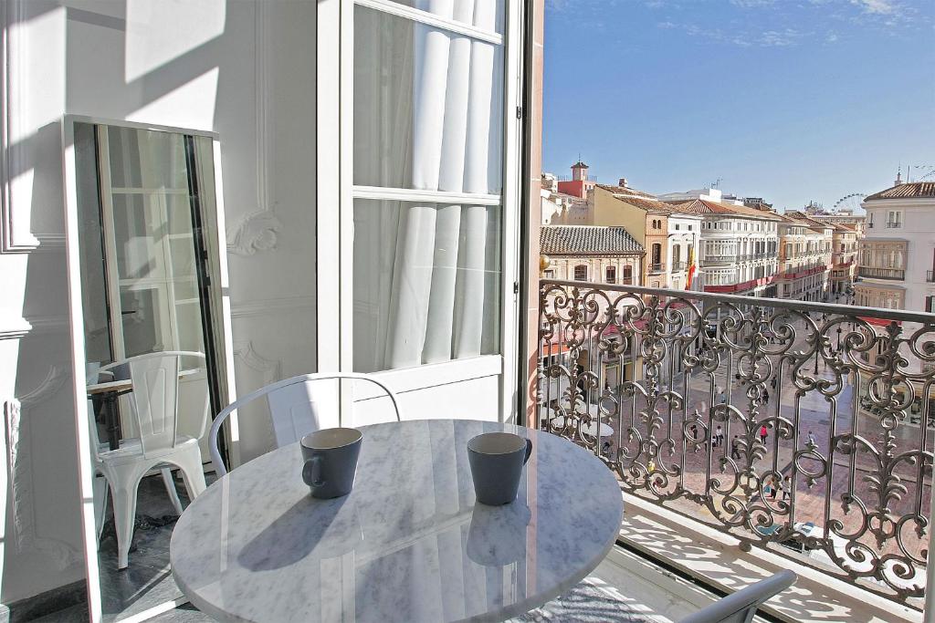 Balkón alebo terasa v ubytovaní Apartamentos Plaza Constitución - Larios