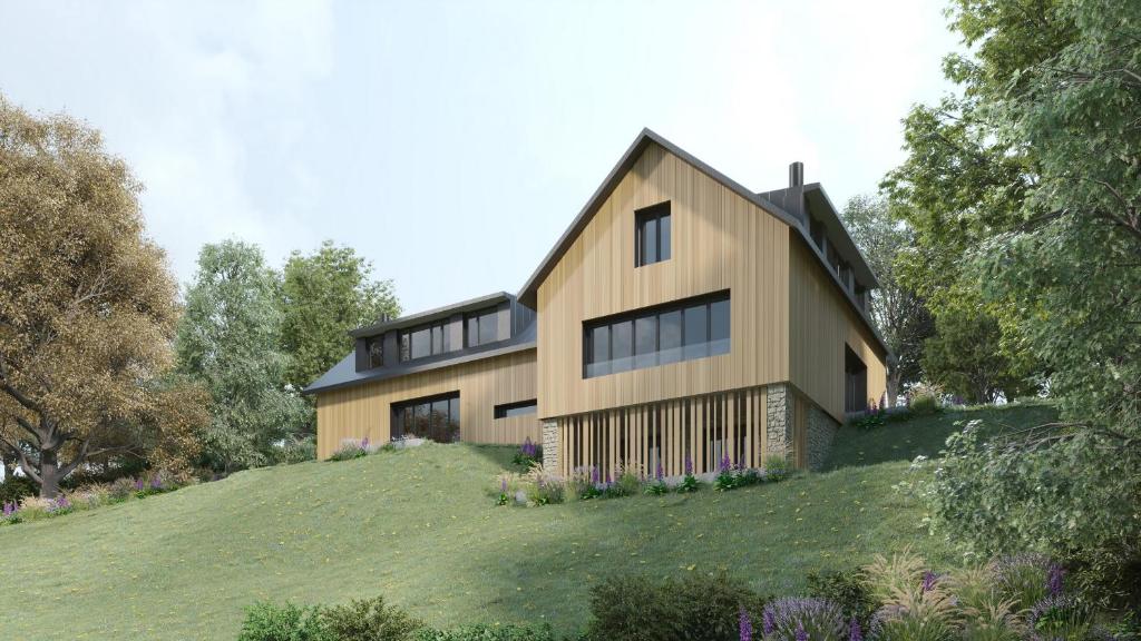 Zahrada ubytování Chalet na Fialce