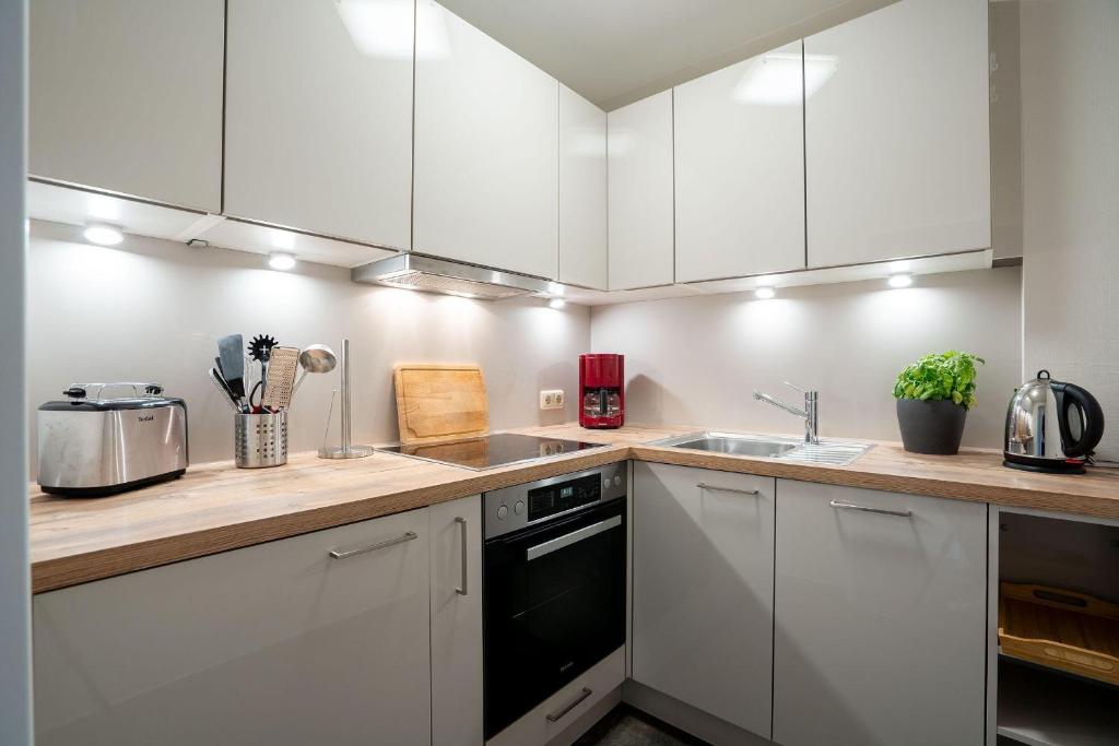 Kuchyň nebo kuchyňský kout v ubytování ABS-012-Bergstrasse