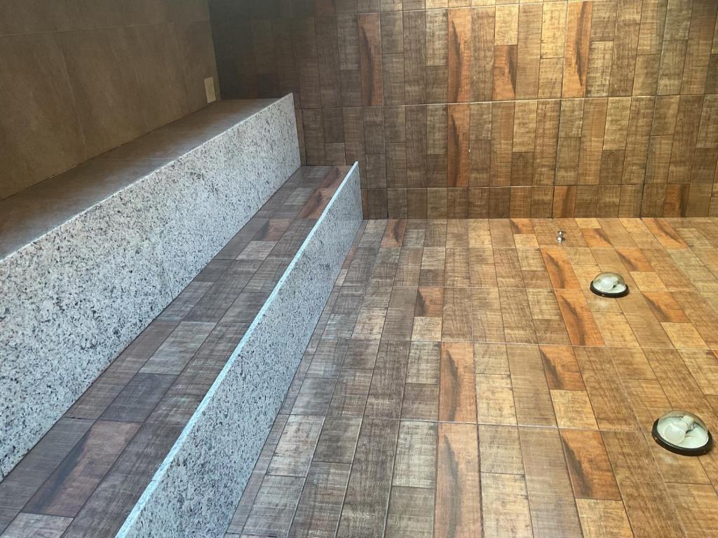 an overhead view of ailed floor in a building at Sea View Barra da Tijuca in Rio de Janeiro