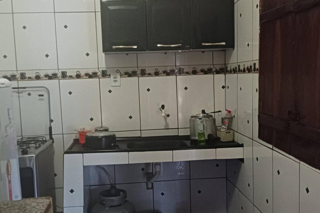 Kuchyň nebo kuchyňský kout v ubytování Chácara com chalé