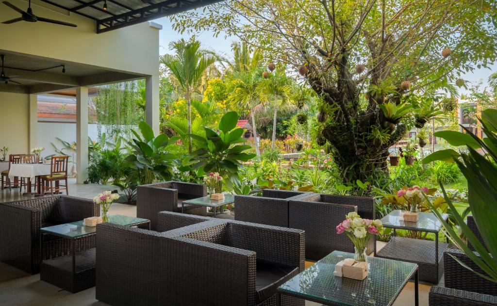 Zahrada ubytování Khmer House Resort