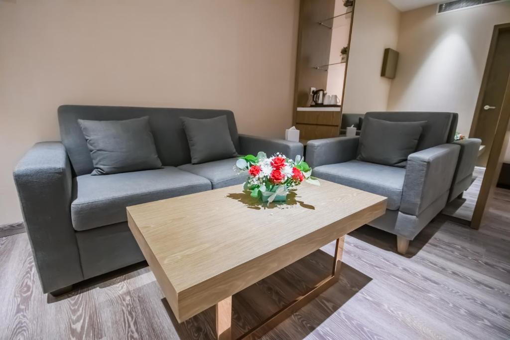 Posezení v ubytování Frankincense Hotel Muscat فندق اللبان مسقط