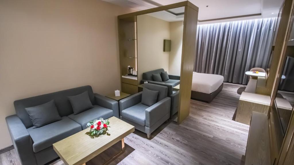 Posezení v ubytování Frankincense Hotel Muscat فندق اللبان مسقط