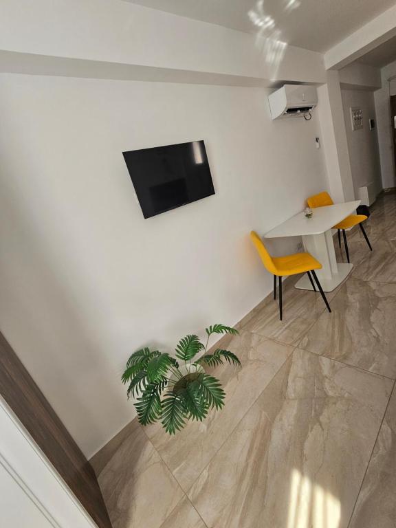 TV a/nebo společenská místnost v ubytování DIDI Apartament