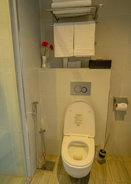 Koupelna v ubytování Baraka Tower Hotel