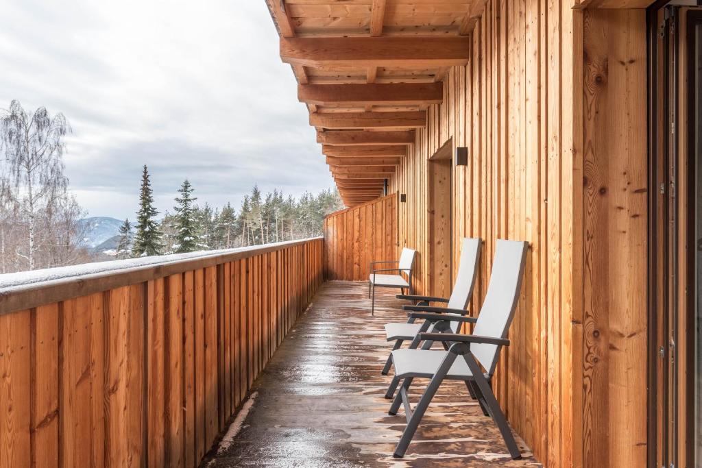 Balkón nebo terasa v ubytování Schartneralm Birke