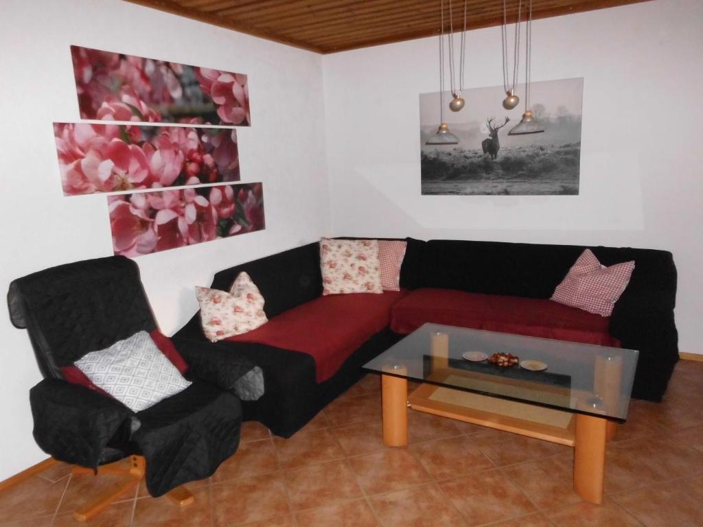 Posezení v ubytování Ferienwohnung Schwaiger