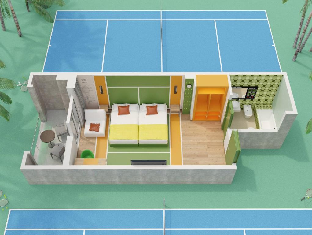 Postel nebo postele na pokoji v ubytování Hotel Magic Sports 4