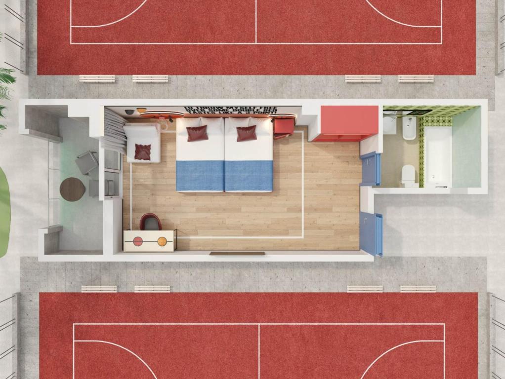 Kuchyň nebo kuchyňský kout v ubytování Hotel Magic Sports 4