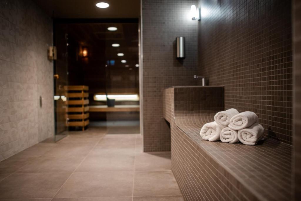 Koupelna v ubytování Mercure Debrecen