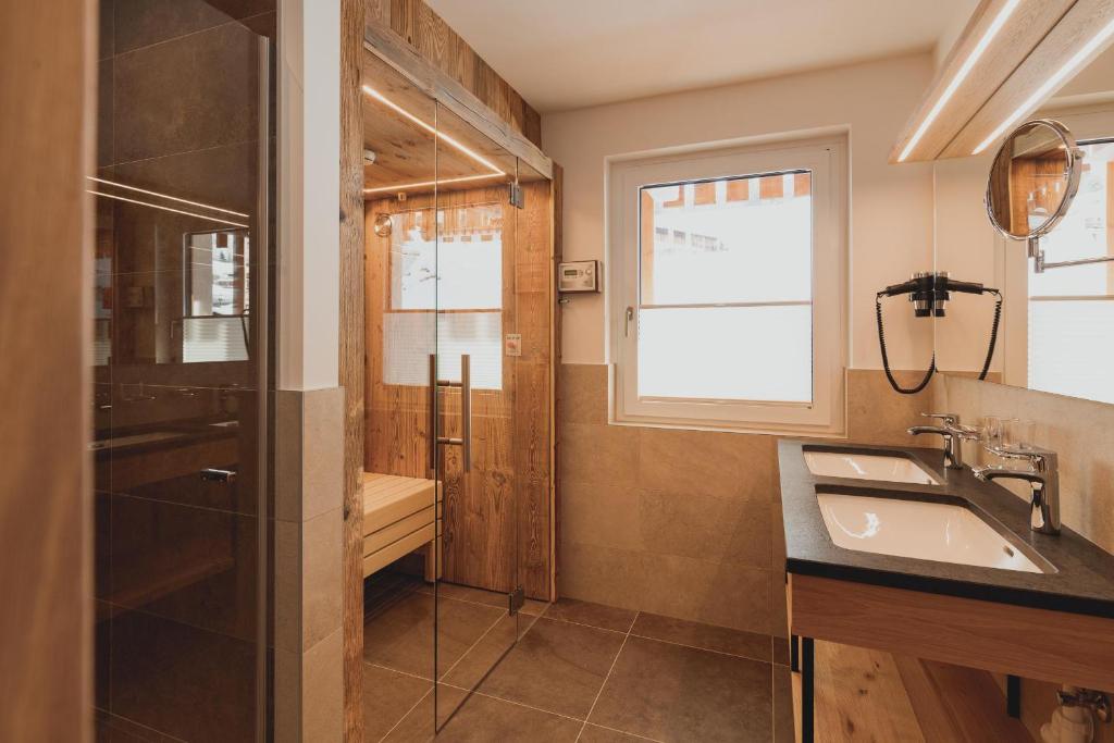 Koupelna v ubytování Portis Appartements