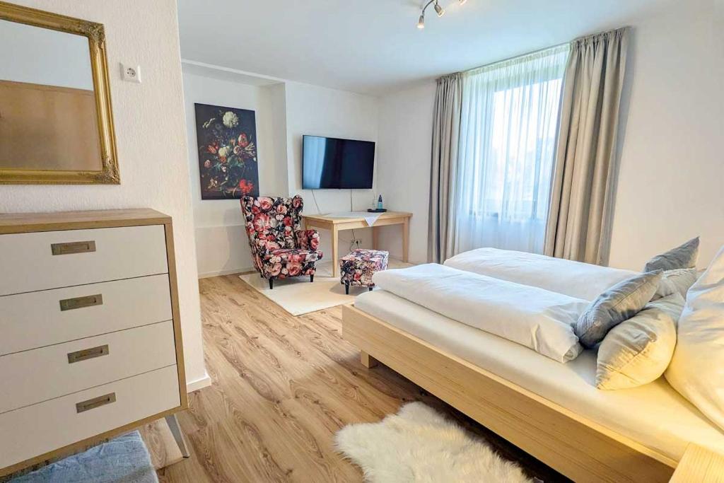 TV a/nebo společenská místnost v ubytování Landgasthof Löwen