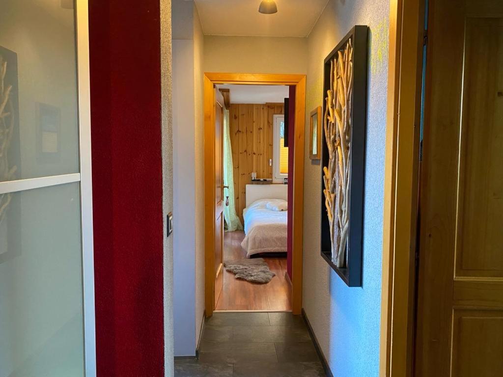 Postel nebo postele na pokoji v ubytování Veysonnaz 3.5 p balcon plein sud