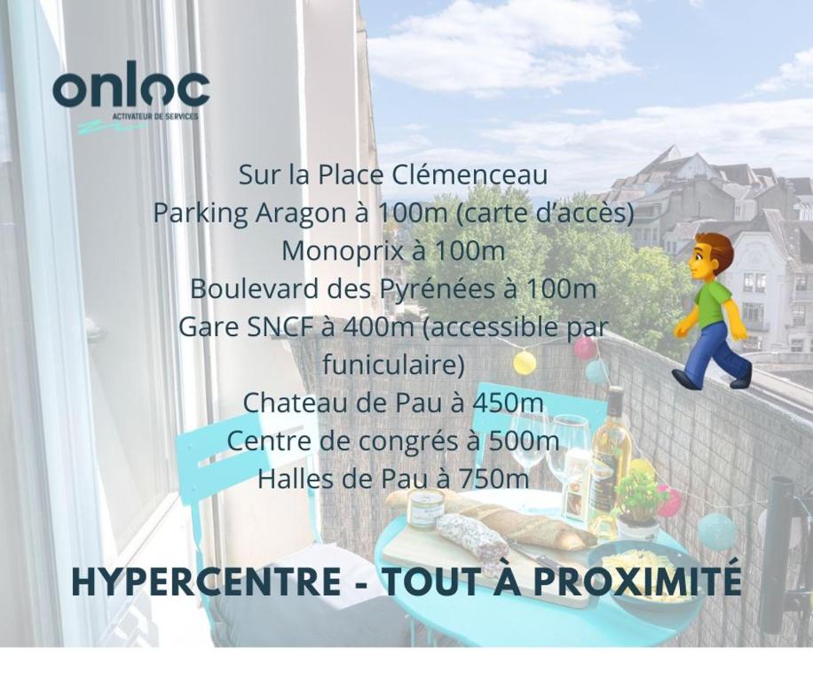 Fotografia z galérie ubytovania Au Palais des Pyrénées! Hyper centre -Clim-Balcon-Parking Gratuit v destinácii Pau