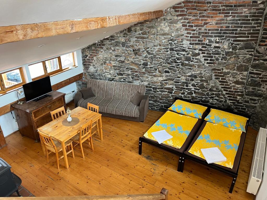 Posezení v ubytování Travel Apartmá
