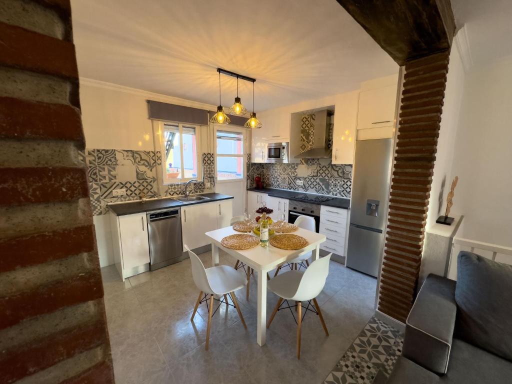 Kuchyň nebo kuchyňský kout v ubytování Casa en Torrox, España