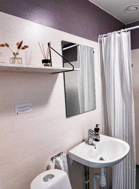 Koupelna v ubytování Gårdens & Apotekarns B&B