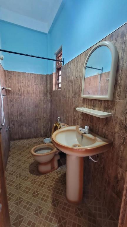 Koupelna v ubytování Thomasha Homestay Wellawaya