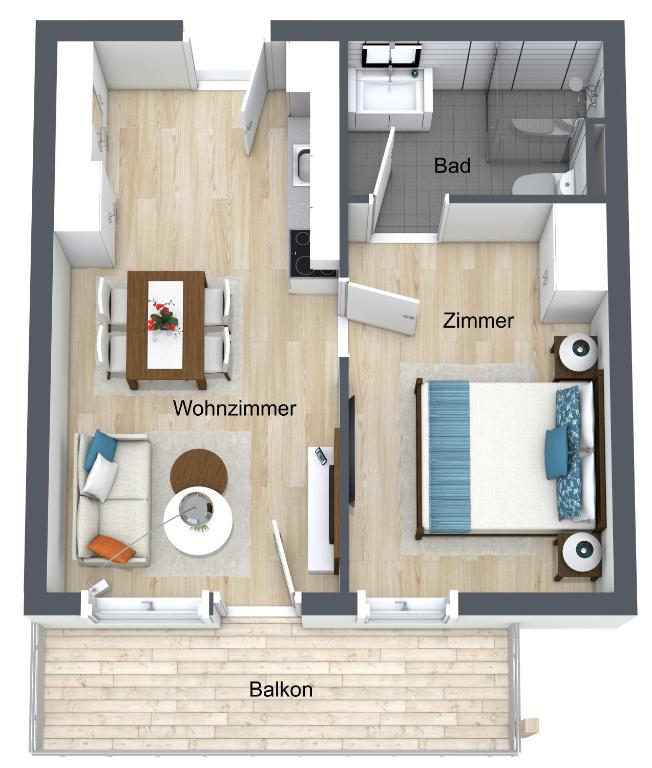 Půdorys ubytování Design-Apartment Katschi - Entspannung auf 1641m Höhe