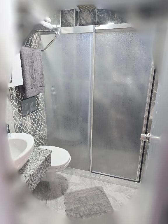 Koupelna v ubytování Diamant Otel