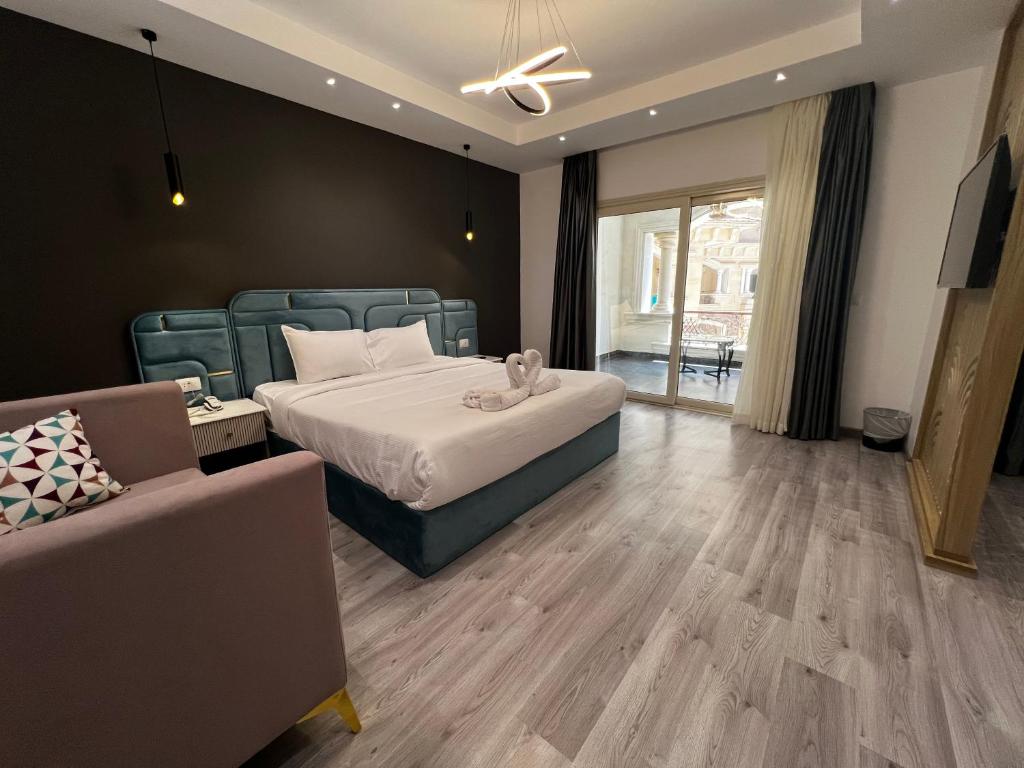 Posezení v ubytování Onyx Pyramids Boutique Hotel