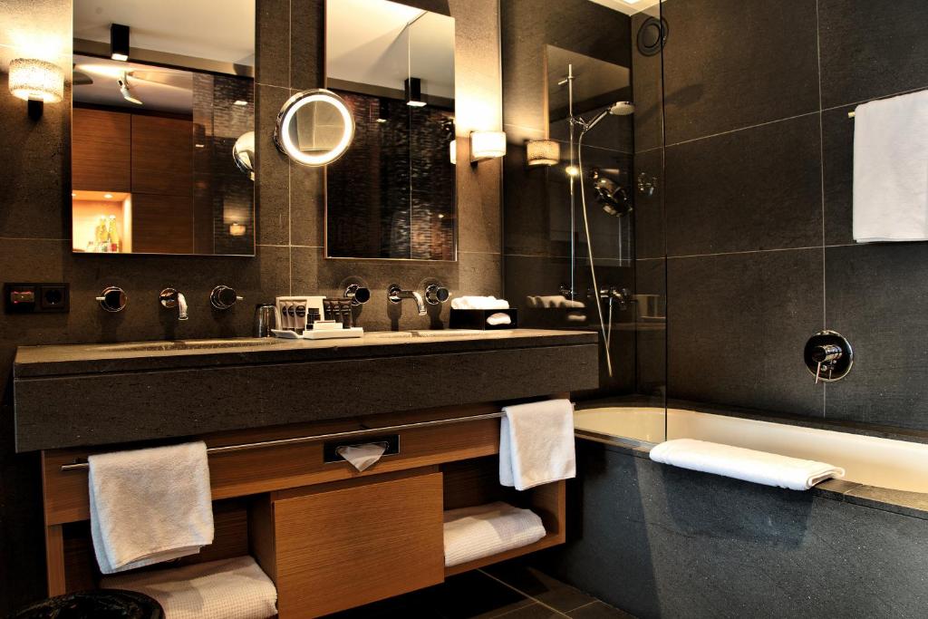 Koupelna v ubytování Hotel Madlein