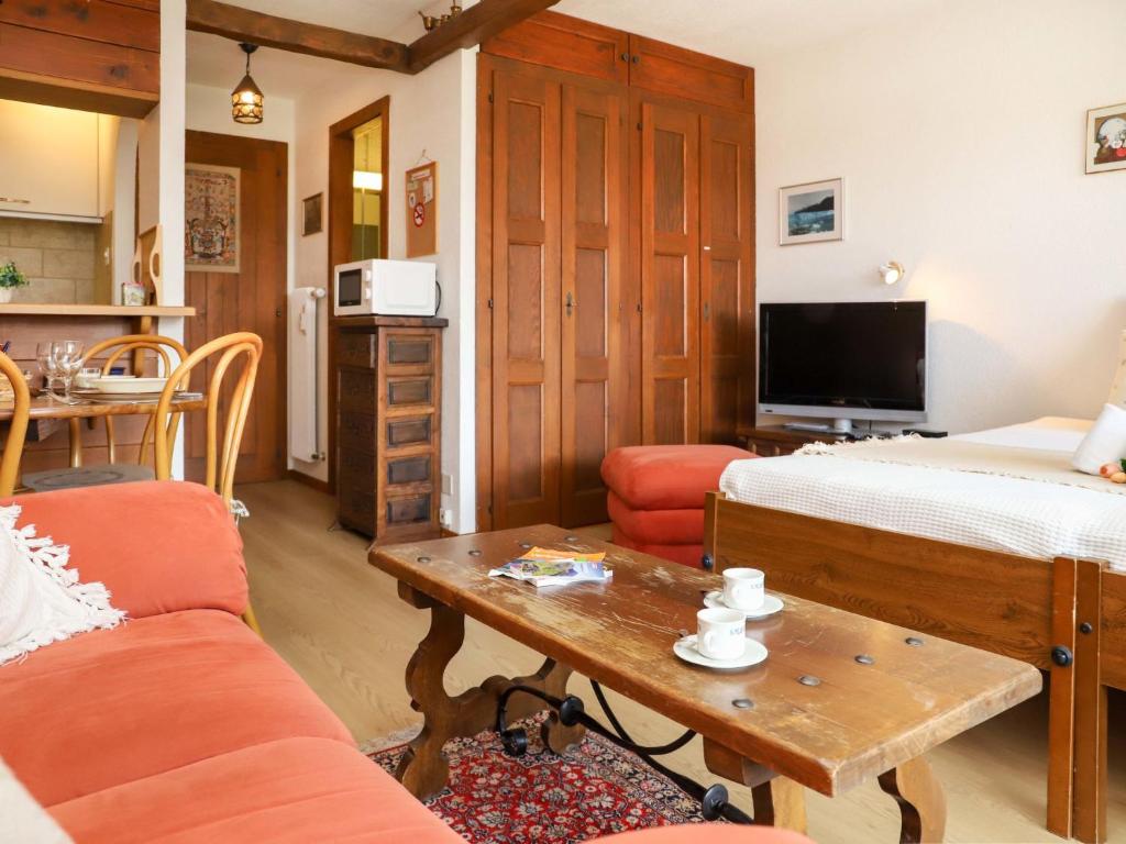 TV a/nebo společenská místnost v ubytování Apartment Vert Pré 3 by Interhome