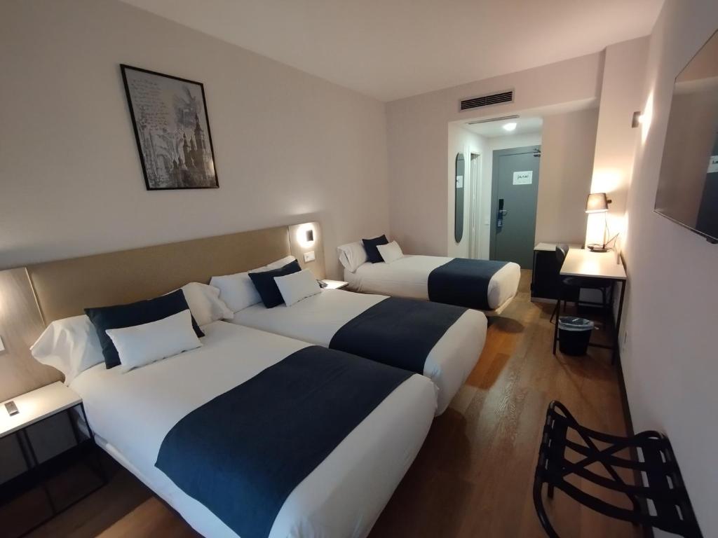Postel nebo postele na pokoji v ubytování Hotel Don Jaime 54