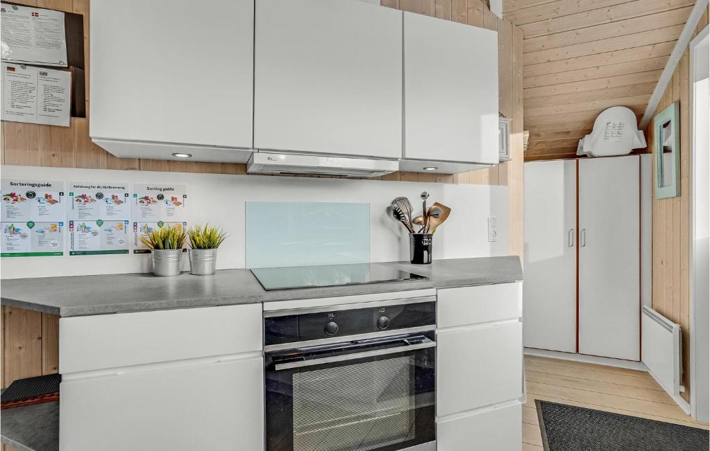 Kuchyň nebo kuchyňský kout v ubytování Holiday Home Pøt Strandby Juelsminde T