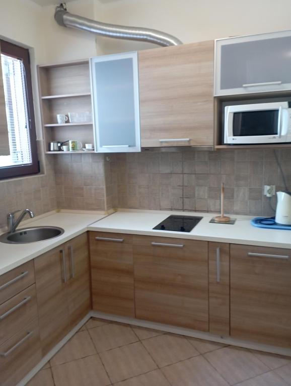 Kuchyň nebo kuchyňský kout v ubytování Apartmani Ivan
