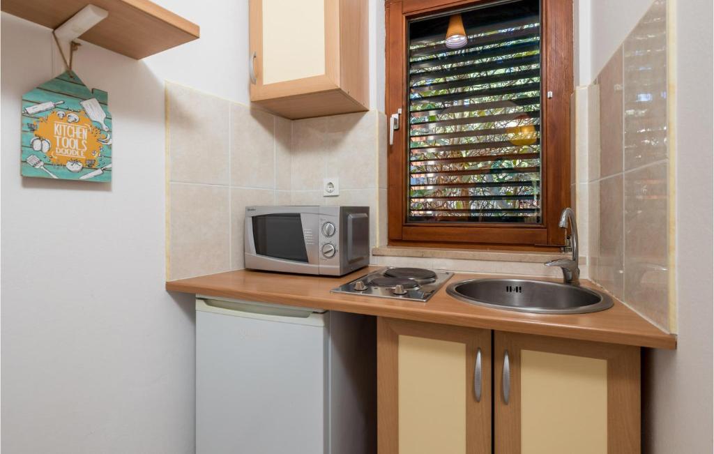 Kuchyňa alebo kuchynka v ubytovaní Cozy Apartment In Lukovo Sugarje