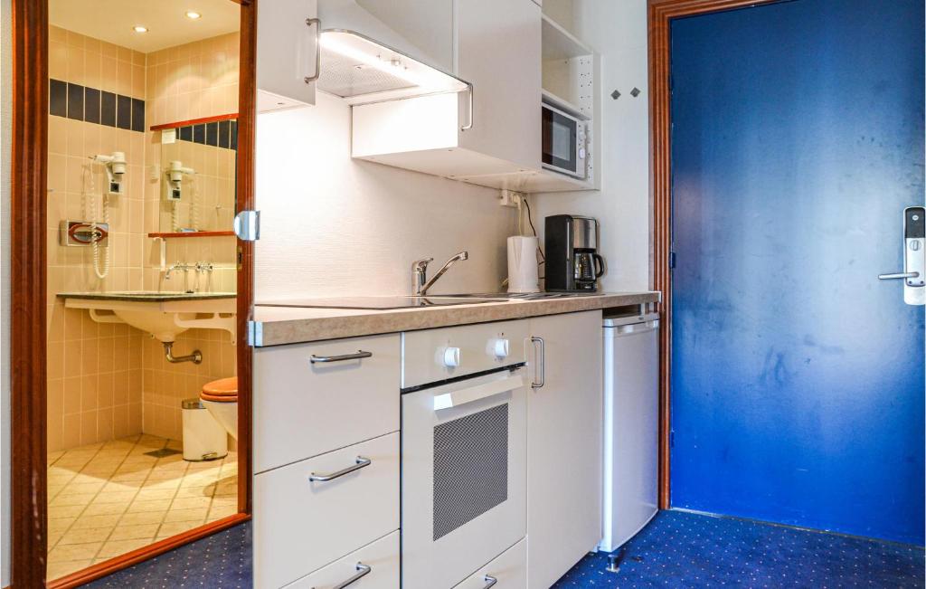 Kuchyň nebo kuchyňský kout v ubytování Studio Apartment In Helsingor