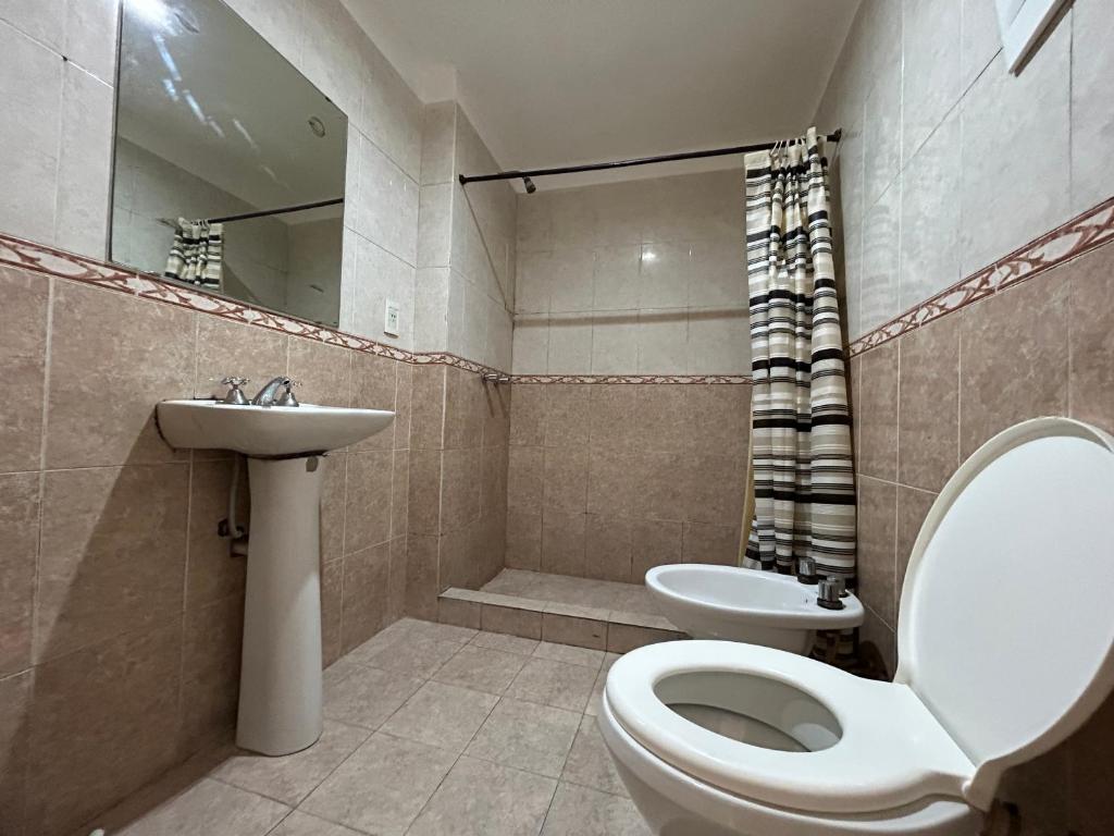Koupelna v ubytování Hotel Lua