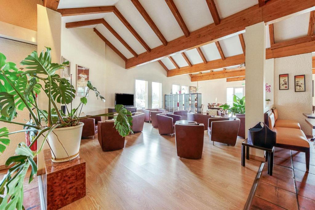 TV a/nebo společenská místnost v ubytování Brit Hotel Confort Castres