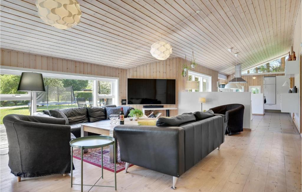 TV a/nebo společenská místnost v ubytování Holiday Home Vidie-Kjæret