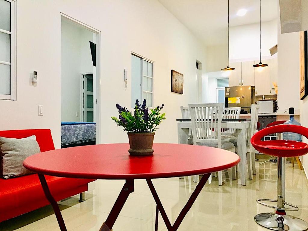 Köök või kööginurk majutusasutuses Modern & Charming Apartments, Apartamentos Modernos y Encantadores & Near Major Clinics CQB, Imbanaco, Tequendama, San Fernando