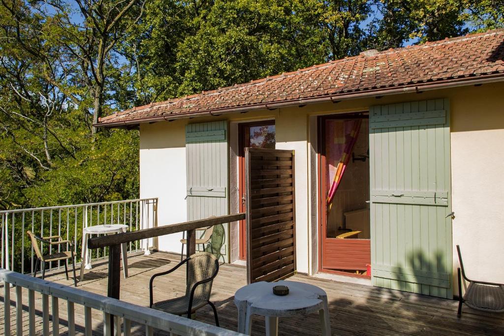 Balkón nebo terasa v ubytování Auberge de l'Escargot d'Or